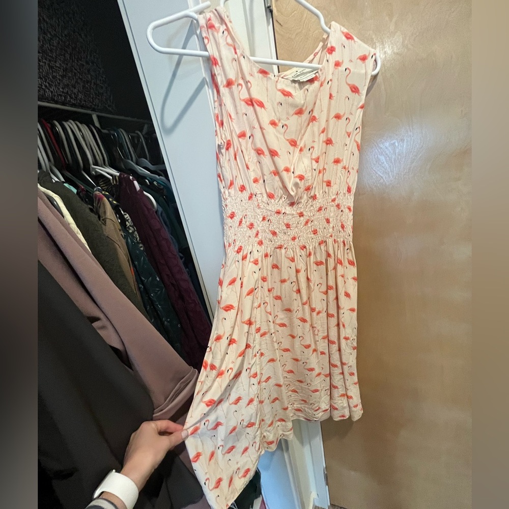 Kate Spade Pink Flamingo silk dress